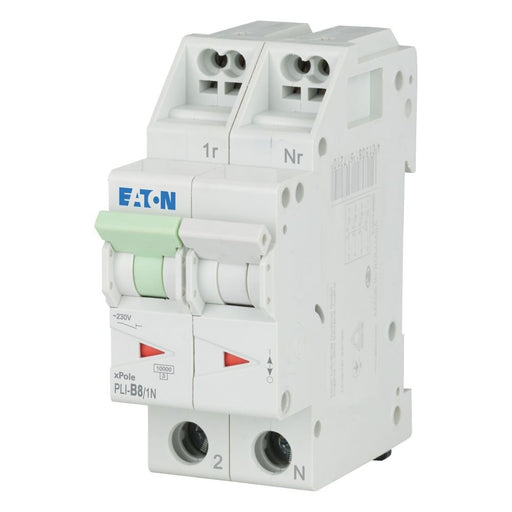 Eaton - Leitungsschutzschalter PLI-B8/1N B 8A, 1p+N Steckkl