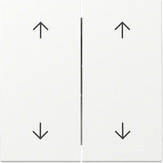 Gira - Abdeckung/Bedienelement für Installationsschalterprogramme Wippe 2f Pfeile 329727 Reinweiß m