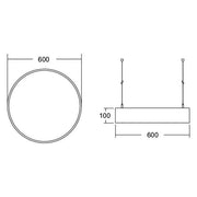 Brumberg Leuchten - Pendelleuchte LED-Pendel-Flächenleuchte 13610163 direkt 3000K