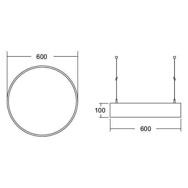 Brumberg Leuchten - Pendelleuchte LED-Pendel-Flächenleuchte 13610163 direkt 3000K