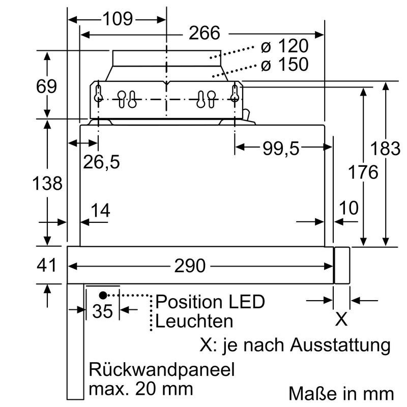 Siemens - Dunstabzugshaube Flachschirmhaube LI94LB530