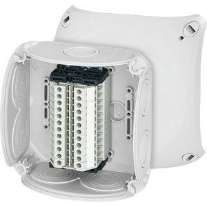 Hensel - Dose, Gehäuse für Montage auf der Wand/Decke Reihenklemmenkasten RK 0612 T 1,5-4qmm, 12 Klemmen