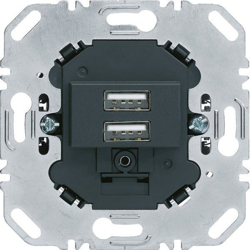 Berker - USB-Spannungsversorgung USB Ladesteckdose 230V 260205 2fach 3A anthrazit