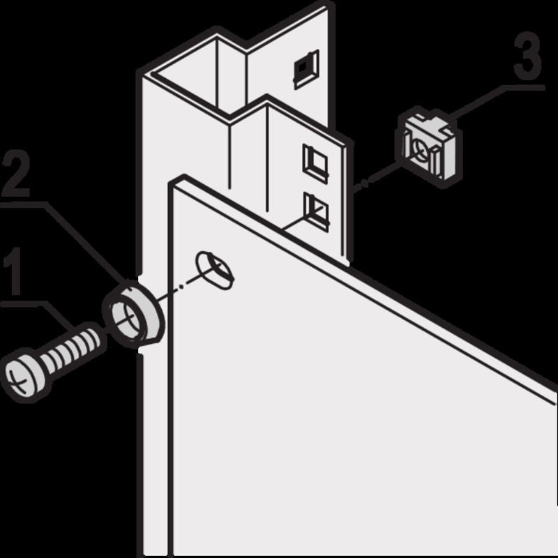 Schroff - Komponente für Tür (Schaltschrank) Montagematerial-Set 21101810 (VE100)