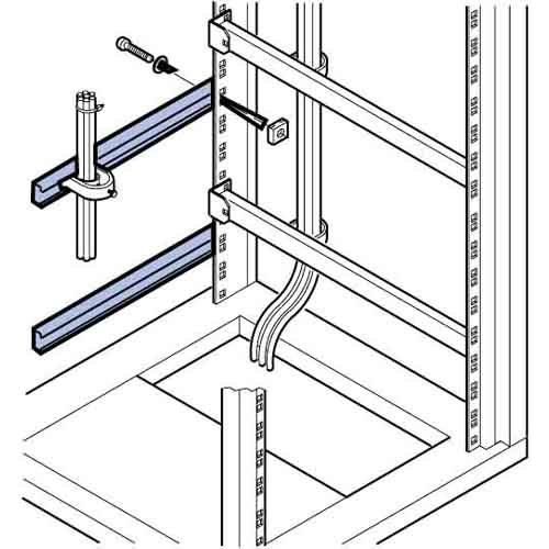 Schroff - Stiel/Profilschiene C-Profil 30114800 − 6 Stück