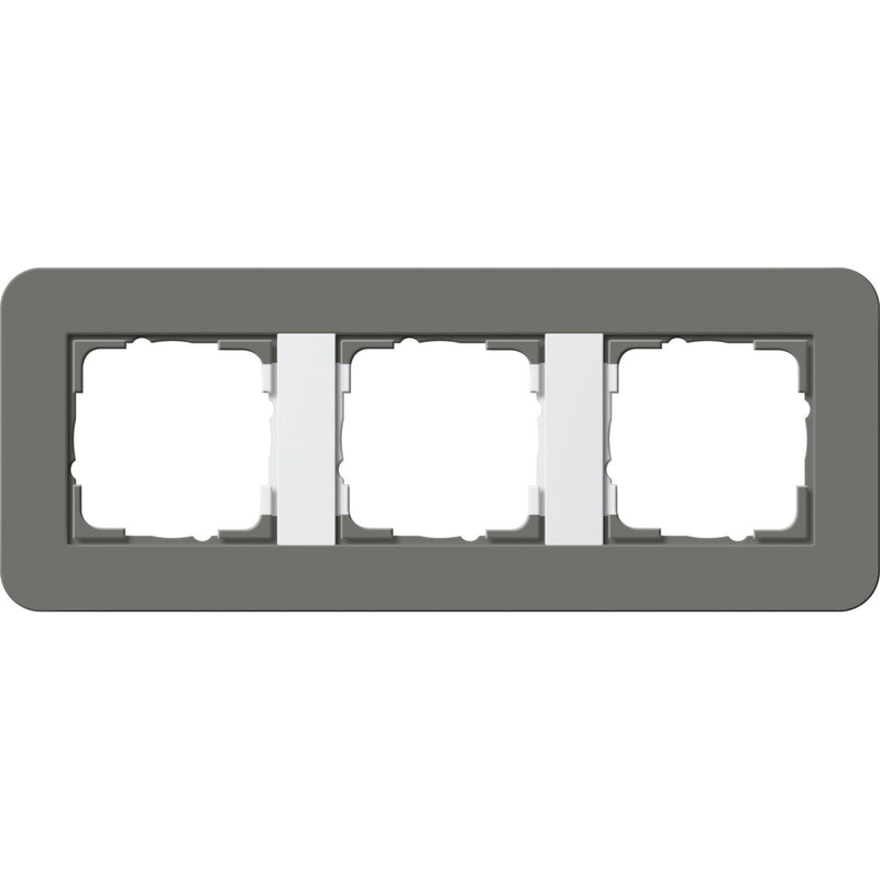 Gira - Abdeckrahmen 3fach 0213413 Dklgrau/Reinweiß