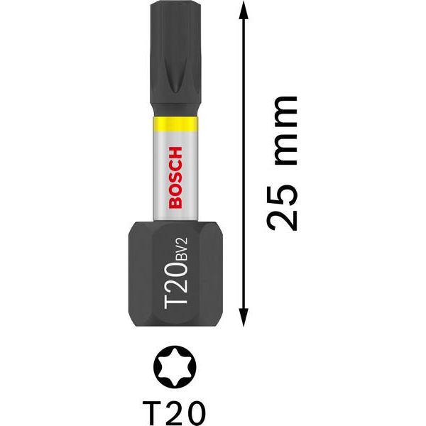 Bosch - Bit PRO Impact Bit, T20 2607002805 25 mm Display 10 x