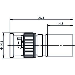 Telegärtner - Koax-Steckverbinder BNC-Kabelstecker 100023320 cr/cr RG-214/U