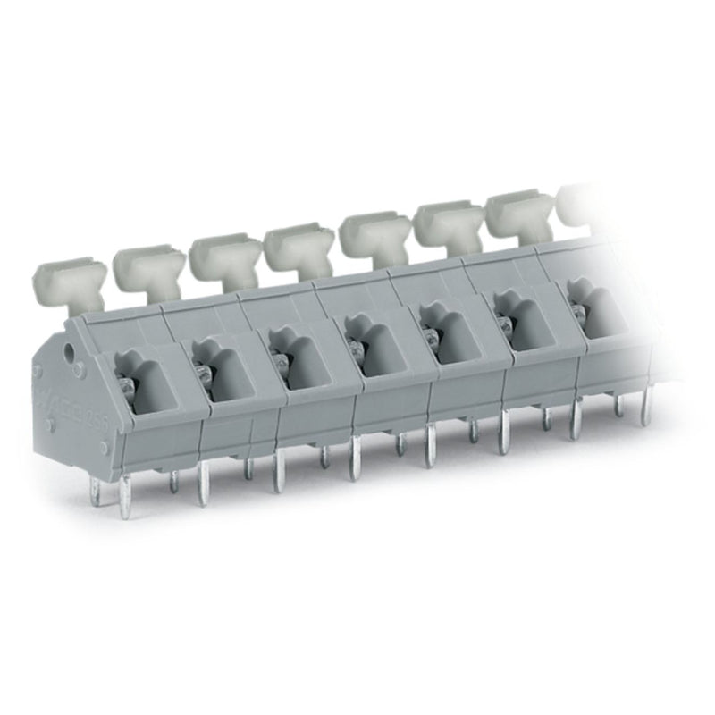 WAGO - Leiterplattenklemme 256-503/334-000 Drücker,2,5 mm²,grau − 45 Stück