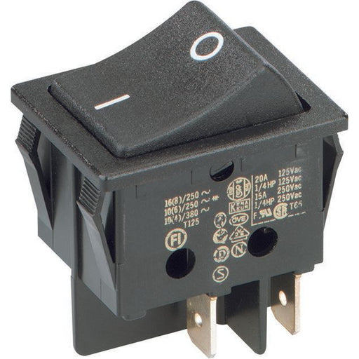 Bachmann - Geräte-Einbauschalter und -taster EB-Wippenschalter 924.095 sw,16(8)A250V 2p
