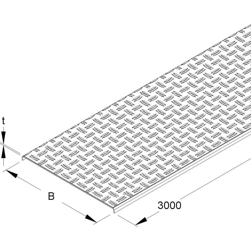 Niedax - Deckel für Kabeltragsystem Deckel für Kabelrinne RDSRSL 500 505x3000mm − 6 Meter