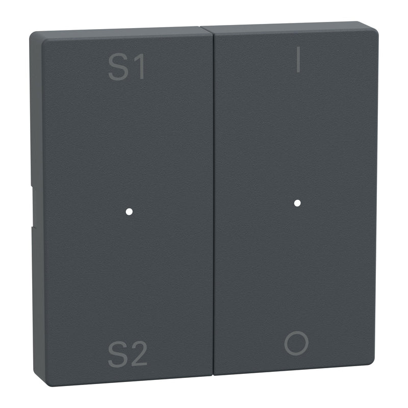 Merten - Abdeckung/Bedienelement für Installationsschalterprogramme Wippe anth. MEG5228-0414 2f,(Szene1/2,1/0)