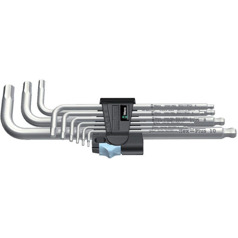Wera - Werkzeugset Winkelschlüsselsatz 3950/9Hex-Plus