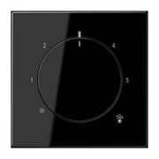 Jung - Abdeckung/Bedienelement für Installationsschalterprogramme Abdeckung LS 1749 BF SW für Raumtemp.Regler