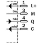 Sick - Lichttaster mit Hintergrundausblendung Reflexionslichttaster VTE18L-4P324 energetisch − 1 Stück
