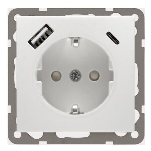 Peha - Elektronik-Gerät für Installationsschalterprogramme Steckdose mit USB D 6511.02 SI USB CA Ladegerät rws