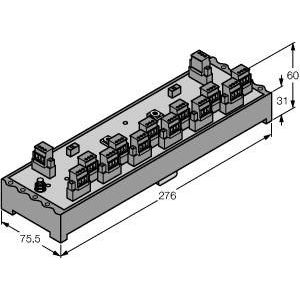 Turck - Passiver Sensor-/Aktor-Verteiler (mit Leitung) Verteilerbaustein JRBS-40SC-12R/EX