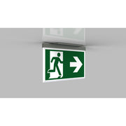 RP-Technik - Sicherheitsleuchte LED-Rettungszeichenleuchte AGC009-E ZB, Edelstahloptik