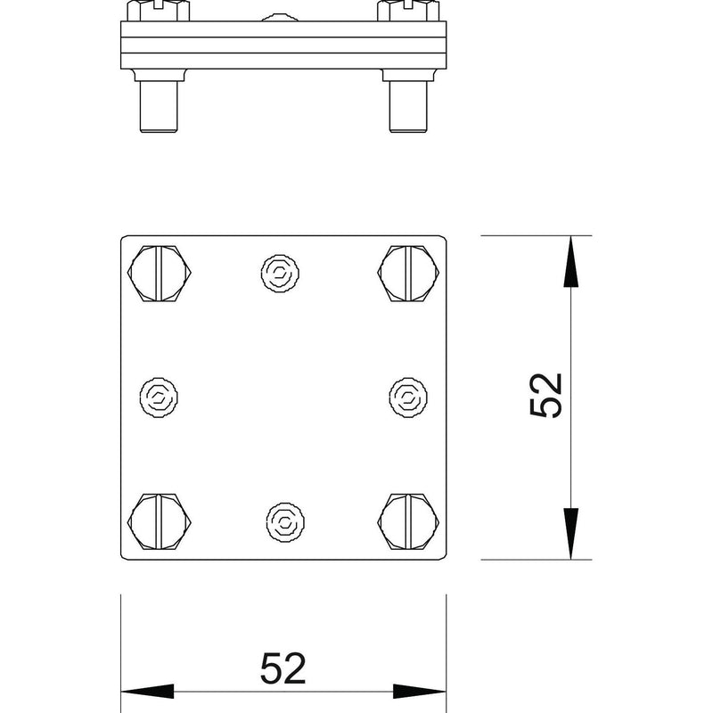 OBO Bettermann - Verbinder für Blitzschutz Kreuzverbinder 255 30 30mm,vz