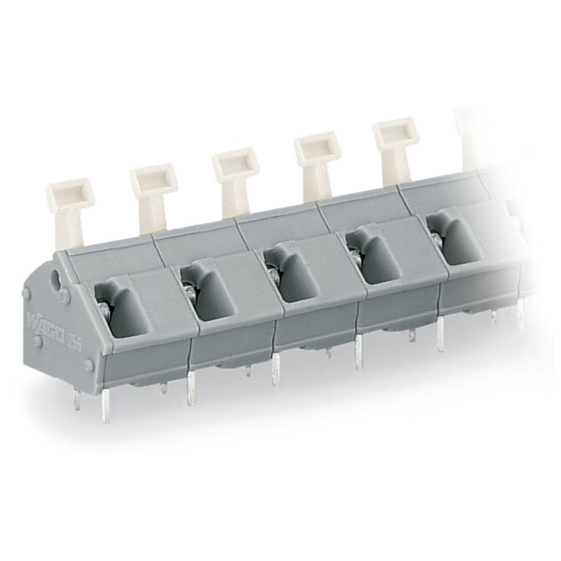 WAGO - Leiterplattenklemme 256-606 Drücker,2,5 mm²,grau − 15 Stück