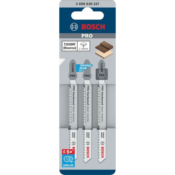 Bosch - Stichsägeblatt PRO Hardwood clean reverse 2608636227 T101BRF