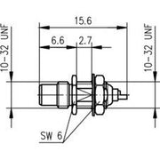 Telegärtner - Koax-Steckverbinder SMC-Einbaustecker AU 100024898 Einbau von vorne − 5 Stück