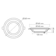 Nobile - Decken-/Wandleuchte LED-Glas-Panel 1560906012 830, 350mA
