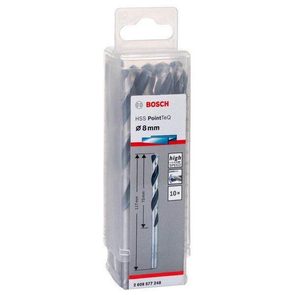 Bosch - Bohrer Metallspiralbohrer HSS 2608577248 PointTeQ DIN 338 8,0