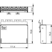 Telegärtner - Patchpanel Kupfer Mini-Verteiler Cat.6A 100006992 TH35MPD6-HS K