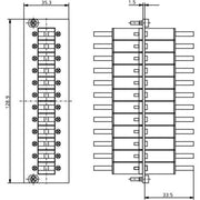 Metz Connect - Patchpanel LWL OpDAT REGpro Frontplatte 15024A5912-E 3HE 12xE2000 SM APC