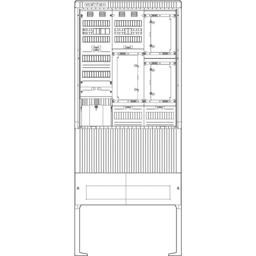 ABN - Zähler-Komplettschrank Zähleranschlusssäule SZ207ZA3504 3 ZP APZ 5pol