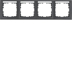 Berker - Abdeckrahmen Rahmen 4fach anth 10249969