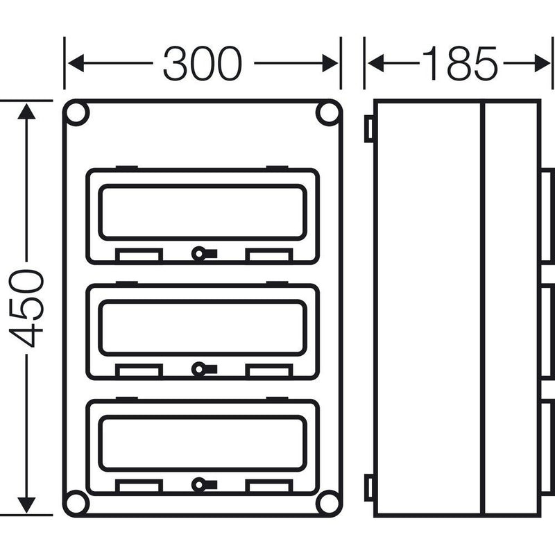 Hensel - Installationskleinverteiler Automatengehäuse Mi 1337 36TE