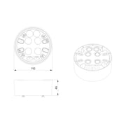 BEG Brück Electronic - Zubehör/Ersatzteile für Bewegungsmelder Montageset 93788 schwarz