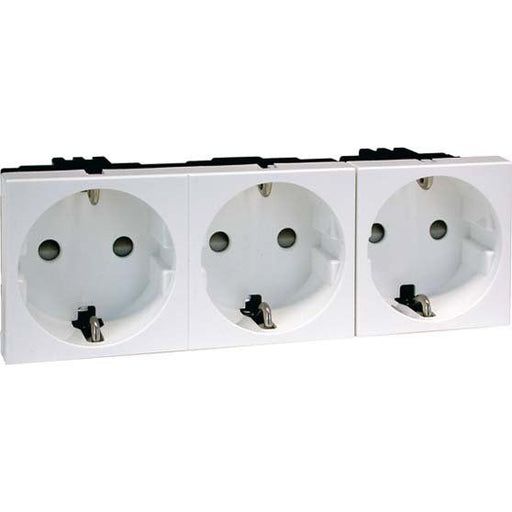 Peha - Schalter-/Steckdosenkombination SCHUKO-Steckdose 3-fach ws D 6213.02 EMS SI 16A 250V 2-pol