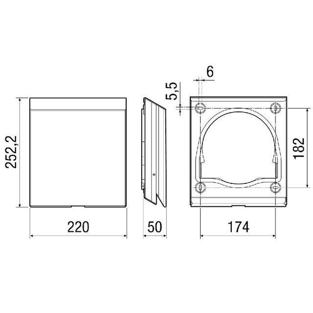 Maico - Zubehör/Ersatzteile für Ventilatoren Außenabdeckung PP 45 AS anthrazit − 1 Stück