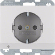 Berker - Steckdose SCHUKO-Steckdose alu 41097003 LED-Orientierg-licht