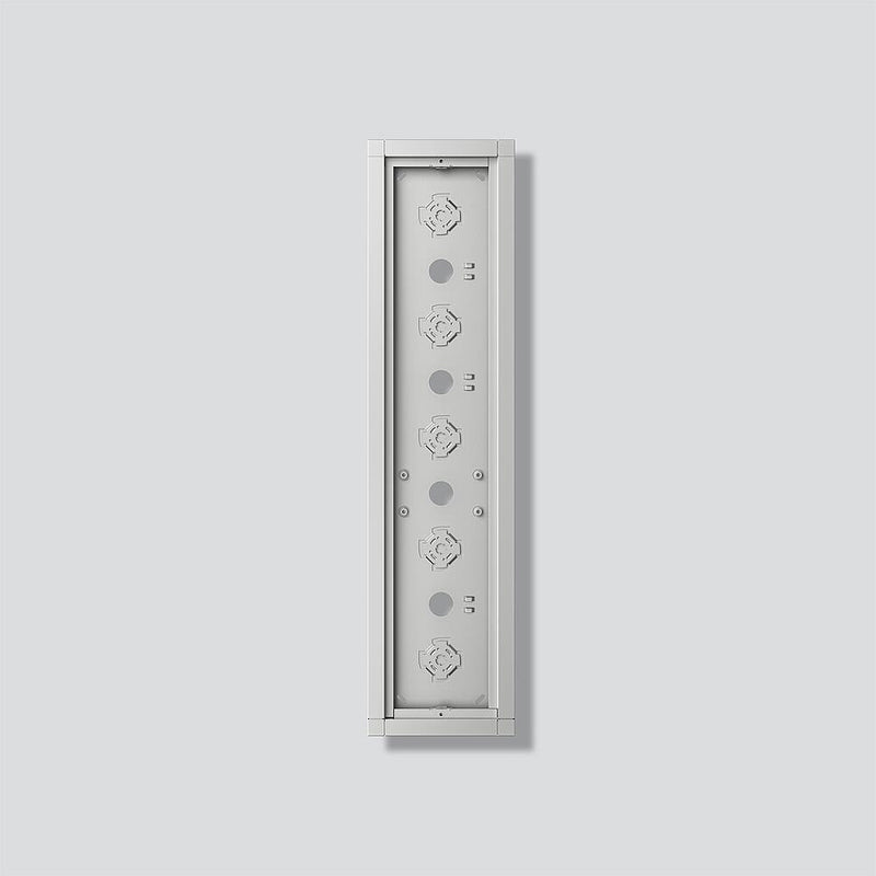 Siedle&Söhne - Montageelement für Türstation Gehäuse-Aufputz GA 612-5/1-01 SM Silber-Metallic