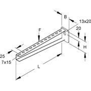 Niedax - Ausleger für Kabeltragsystem Wandausleger KTA 500 E5