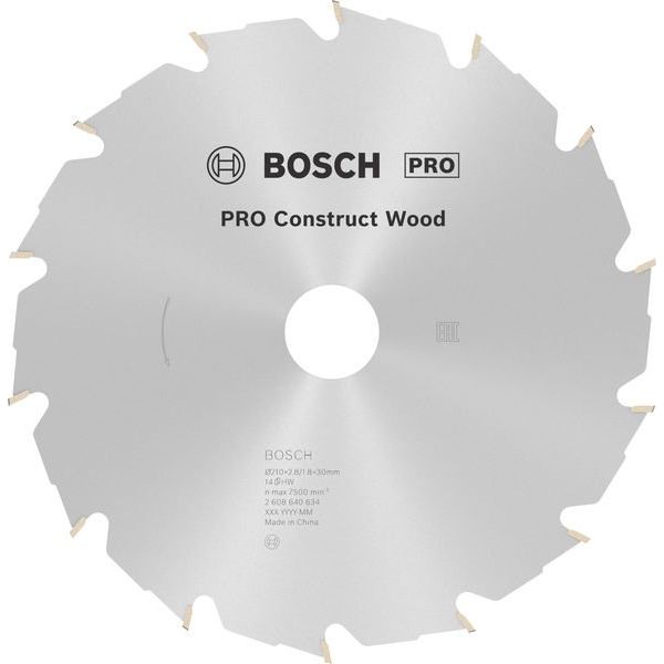 Bosch - Kreissägeblatt PRO Construct Wood 2608640634 Kreissägeblatt 210 x
