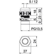 OBO Bettermann - Kabelverschraubung Verschraubung V-TEC PG13 LGR
