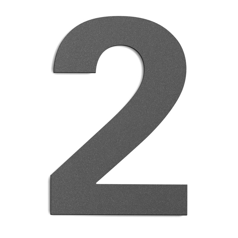CMD Creativ - Beschriftung Buchstaben/Zahlen Hausnummer 2 Groß GHN-2 anthrazit anthrazit, 25 cm