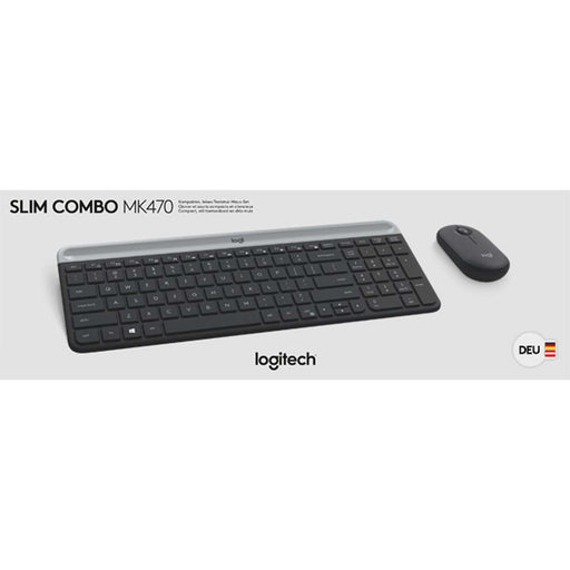 Logitech - Tastatur Tastatur/Maus Set MK470 gra Wireless,Optisch
