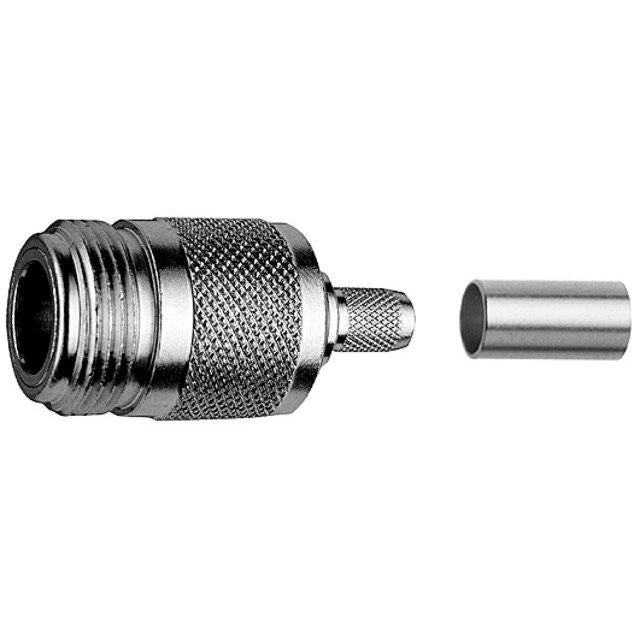 Telegärtner - Koax-Steckverbinder N-Kabelbuchse Crimp G1 100024095 (RG-58C/U) löt/crimp