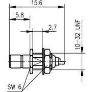 Telegärtner - Koax-Steckverbinder SMB-Einbaustecker AU 100024840 Einbau von vorne