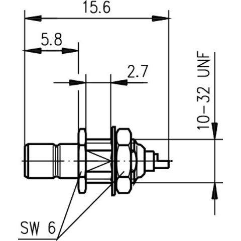 Telegärtner - Koax-Steckverbinder SMB-Einbaustecker AU 100024840 Einbau von vorne