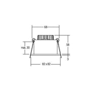 Brumberg Leuchten - Downlight/Strahler/Flutlicht LED-Einbauleuchte 12267083 350mA 2700K sw