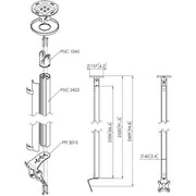 Vogels - Halterung für Audio-/Videosysteme Einzelprofil VESA 200x200 CT242222 sw Connect-It,220cm