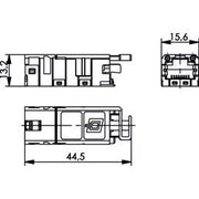 Telegärtner - Modularer Steckverbinder STX RJ45 Modul Cat.6 100007527