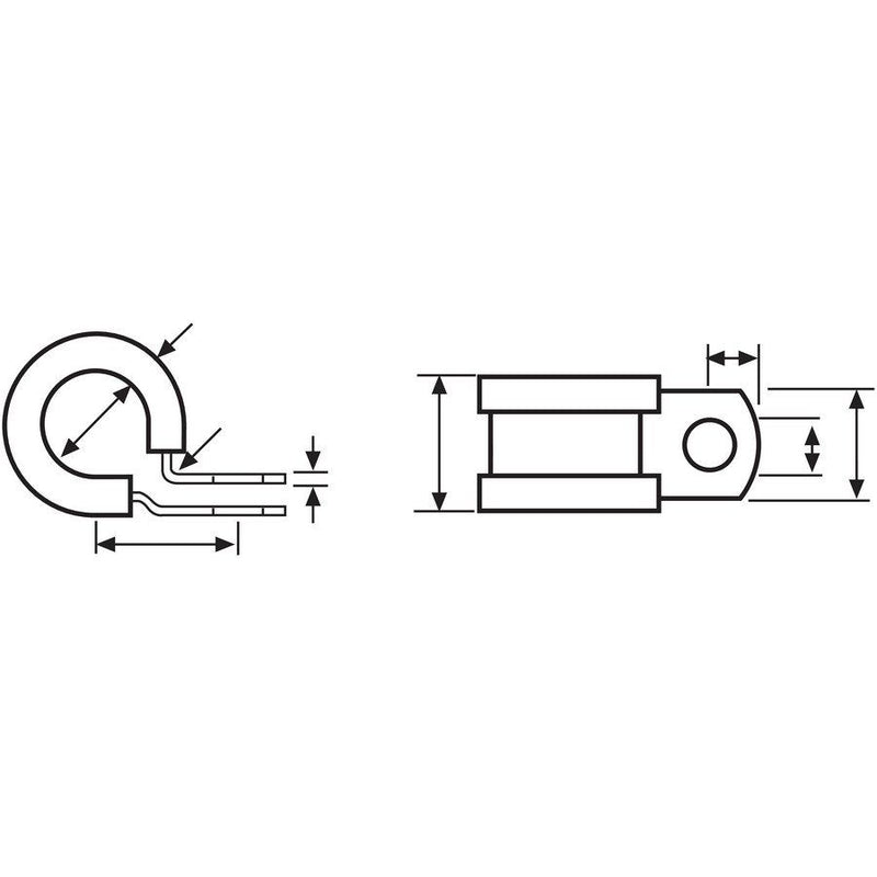 HellermannTyton - Befestigungsschelle für Kabel/Rohre Befestigungsschelle ALU9C-ALU-NABK − 100 Stück